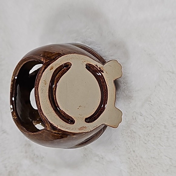 Ceramic Fat Belly Owl Tea Light Figurine 5"x6” - Picture 3 of 4